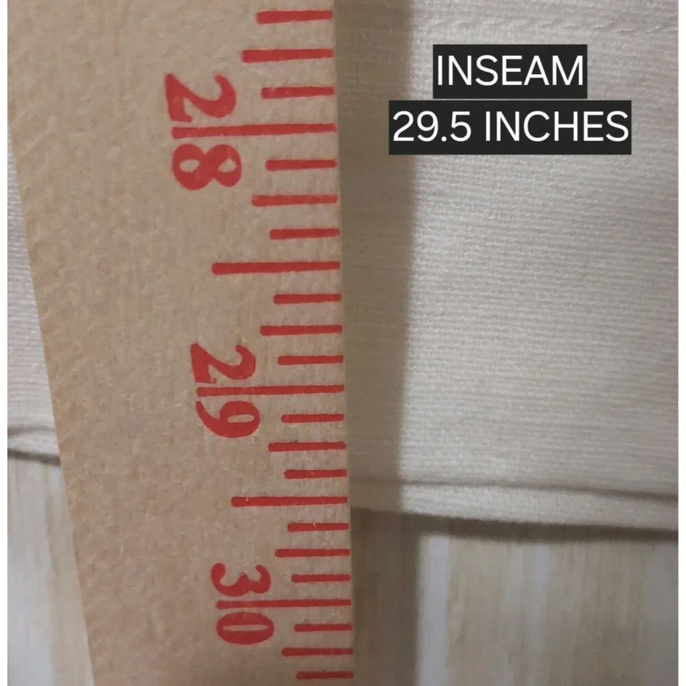 NWT Commense Womens White Linen-Blend Wide Leg Pants Small~Pockets~Spring~Summer - Picture 6 of 9